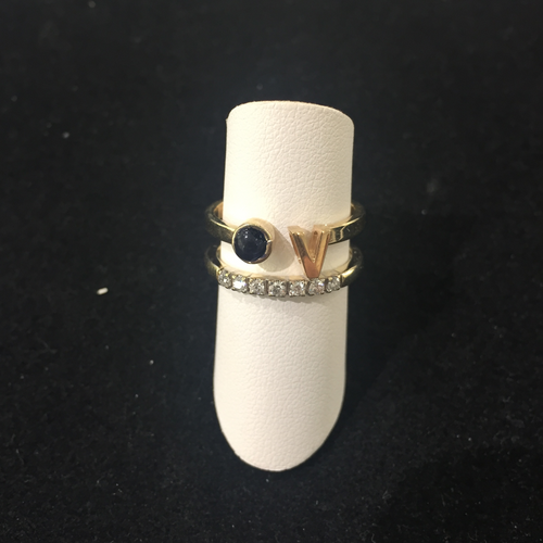 Gouden ring met initial