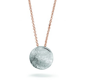 Vingerafdruk Ketting Zilver met Rose Gouden Collier | FEELS