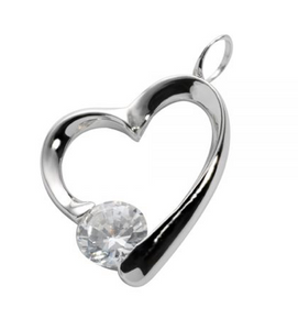 Hanger Zilver Hart met Zirkonia | AROMATIC