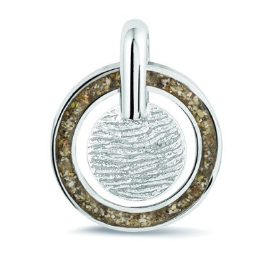 Vingerafdruk Ketting Zilver met As-rand | HEALING