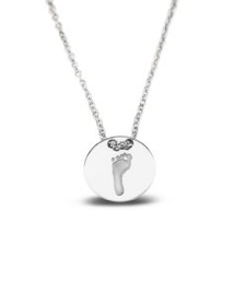 Gegraveerde Ketting Zilver Rond | PRINTS