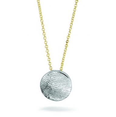 Vingerafdruk Ketting Zilver met Geelgoud | STRAIGHT